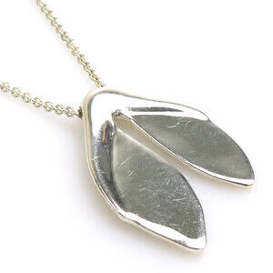 Tiffany Co Whale Tail Necklace Sterling Silver